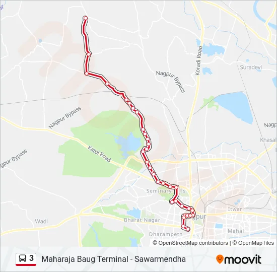 3 Bus Line Map