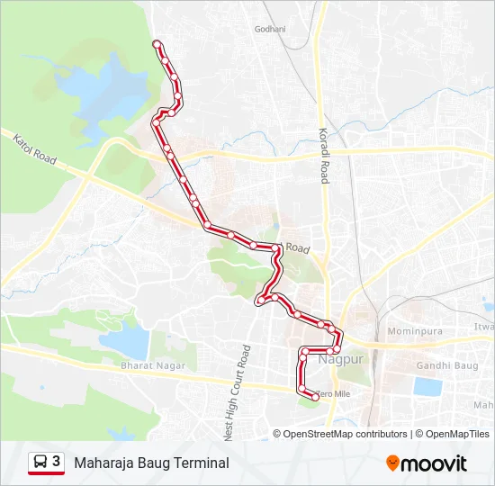 3 Bus Line Map