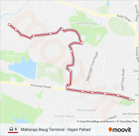 6 Bus Line Map