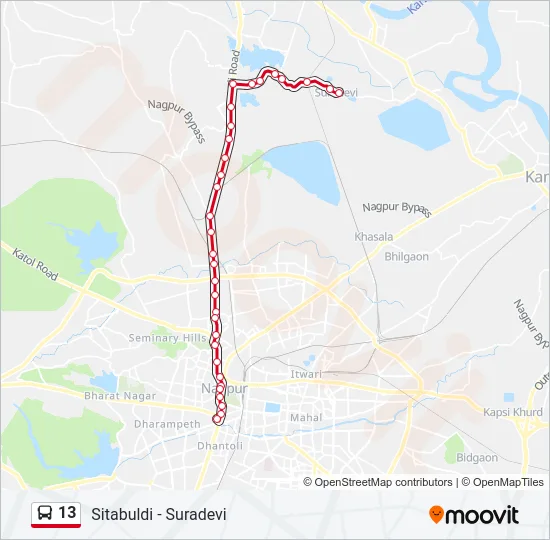 13 Bus Line Map