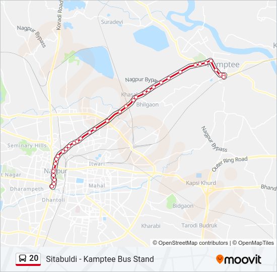 20 Bus Line Map