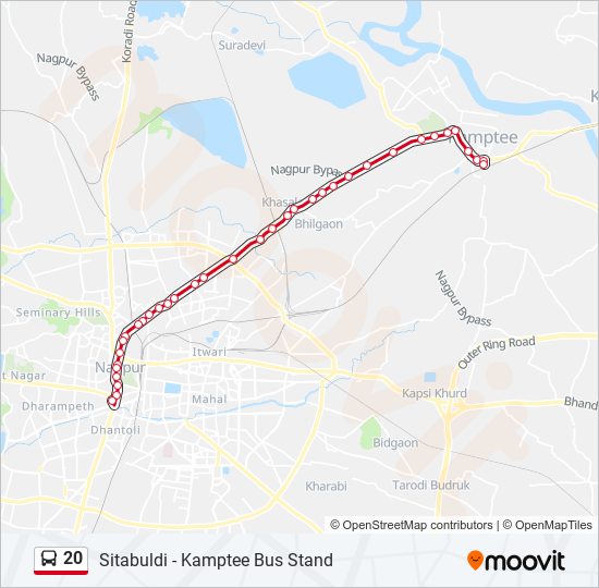 20 bus Line Map