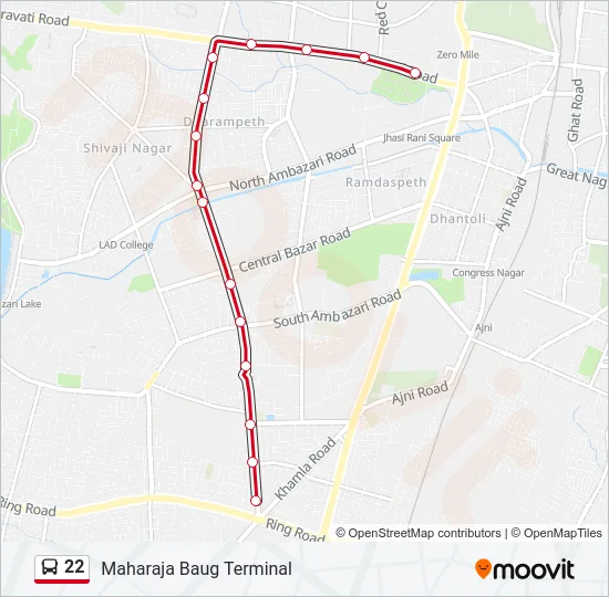 22 Bus Line Map