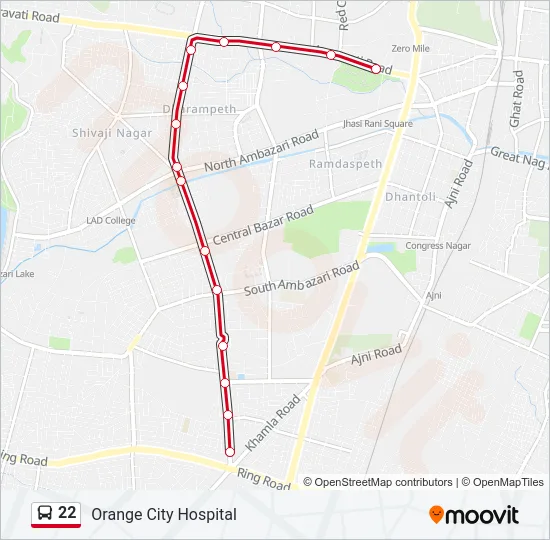 22 Bus Line Map