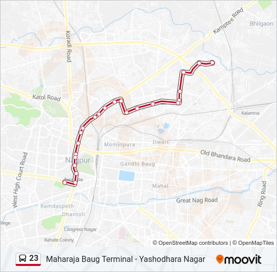 23 Bus Line Map