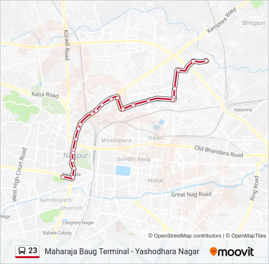 23 Bus Line Map