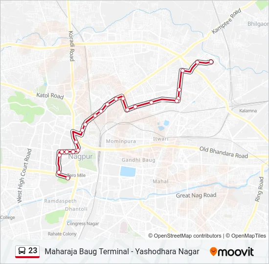 23 Bus Line Map