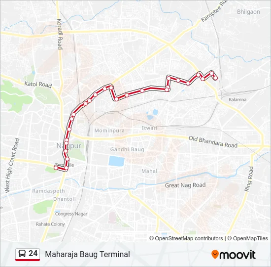 24 Bus Line Map