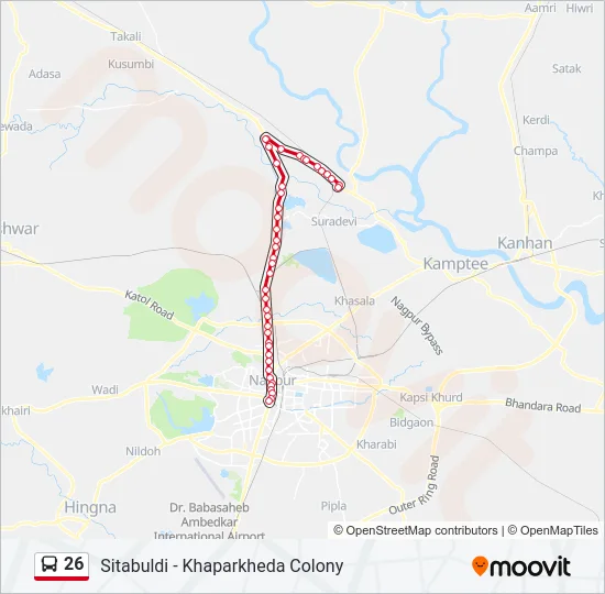 26 Bus Line Map