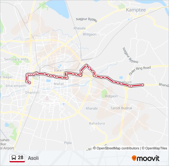 28 bus Line Map