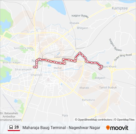 28 bus Line Map