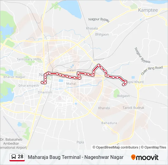 28 Bus Line Map