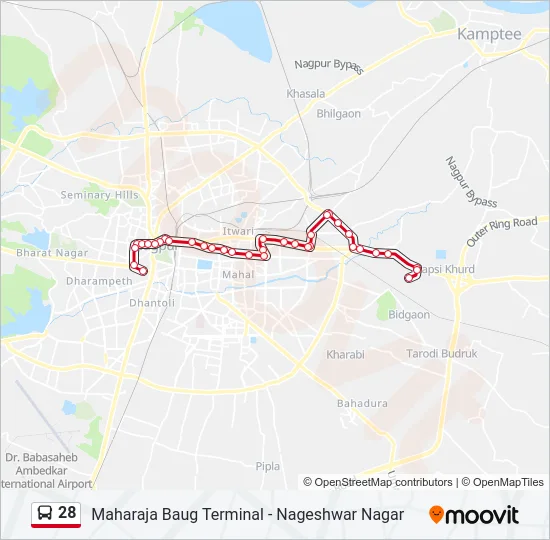 28 Bus Line Map