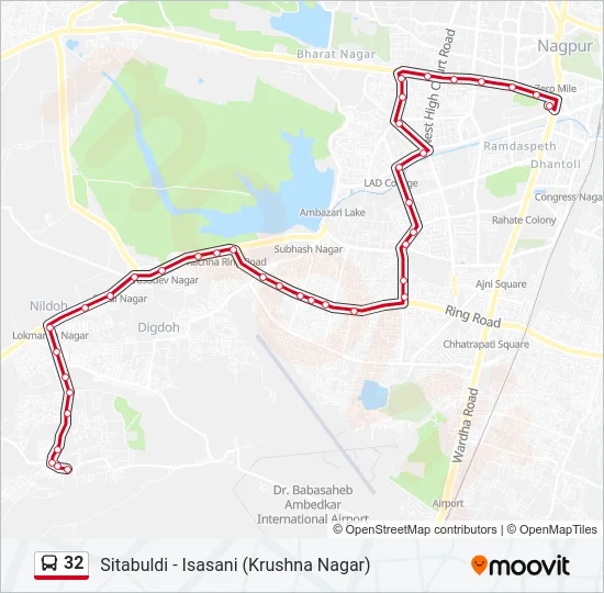 32 Bus Line Map