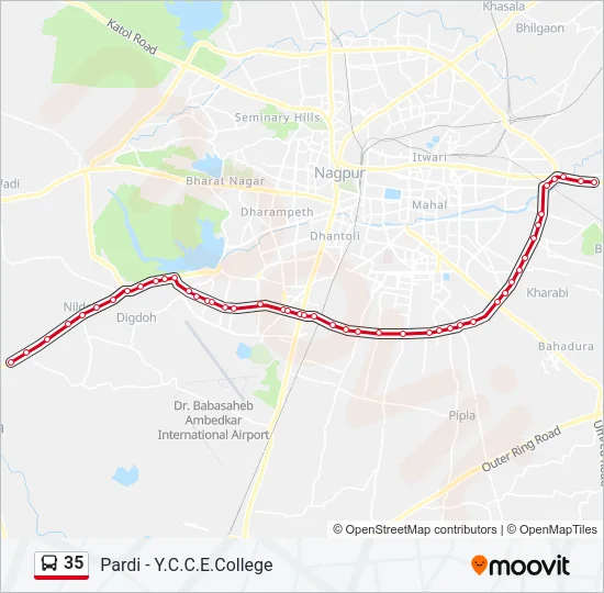 35 Bus Line Map