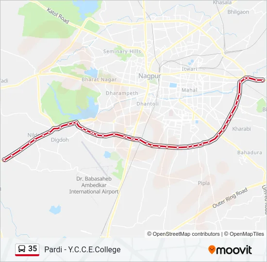 35 Bus Line Map