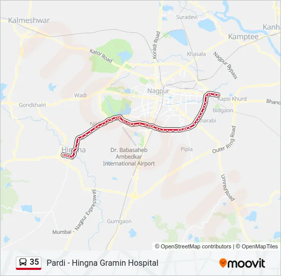 35 Bus Line Map