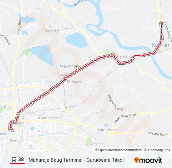 38 Bus Line Map