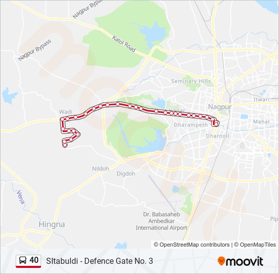 40 Bus Line Map