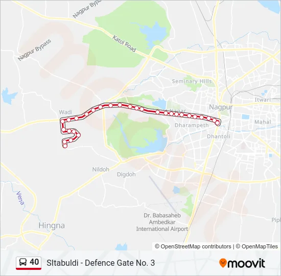 40 Bus Line Map