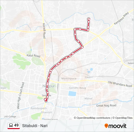 49 Bus Line Map
