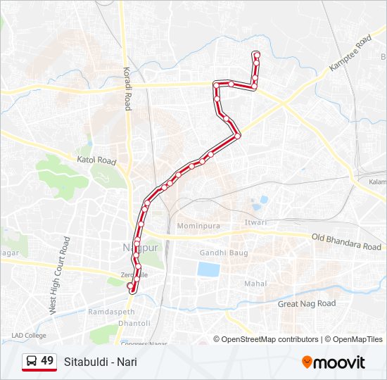 49 bus Line Map