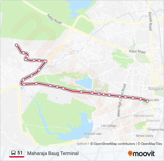 51 Bus Line Map
