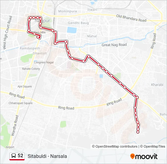 52 Bus Line Map