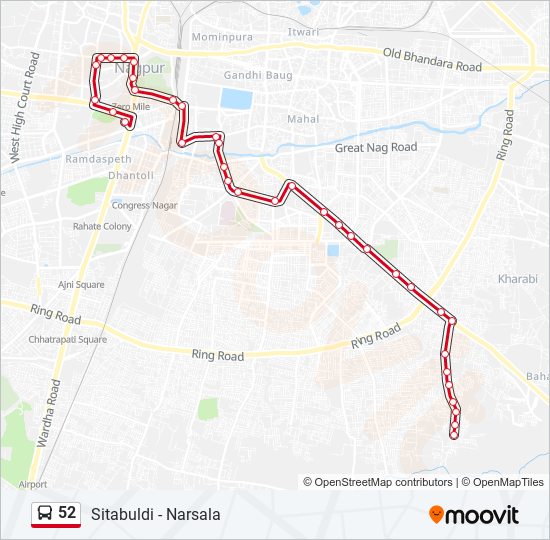 52 bus Line Map