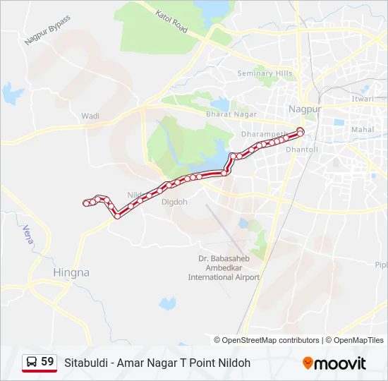 59 Bus Line Map