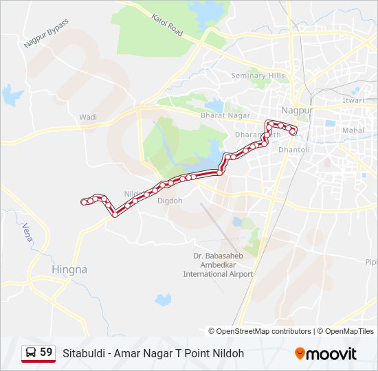 59 bus Line Map