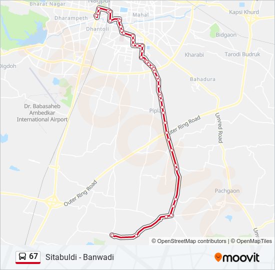 67 bus Line Map