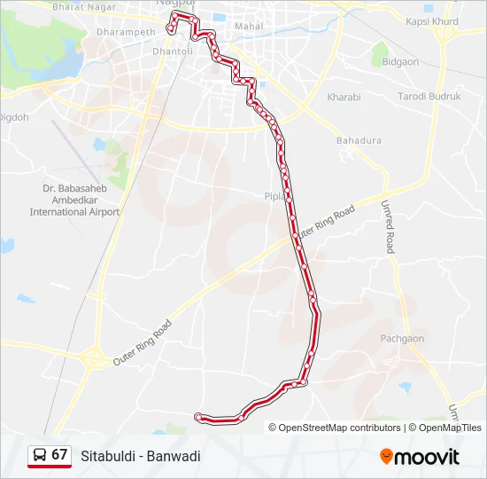67 Bus Line Map