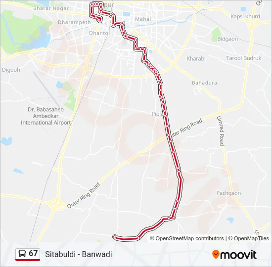 67 Bus Line Map