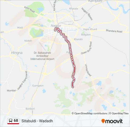 68 Bus Line Map