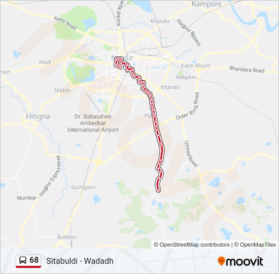 68 Bus Line Map