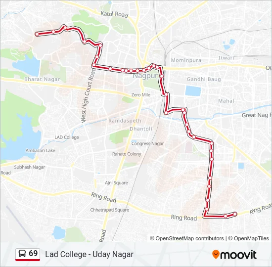 69 Bus Line Map