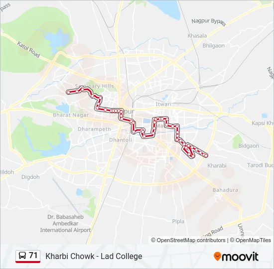 71 Bus Line Map