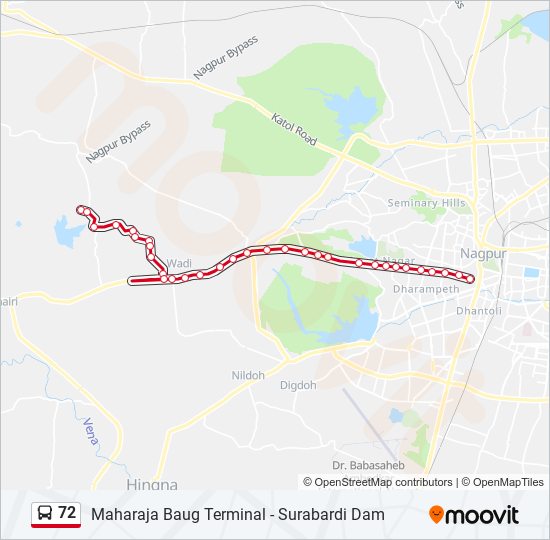 72 bus Line Map