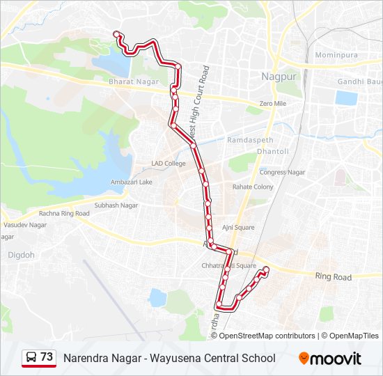 73 bus Line Map