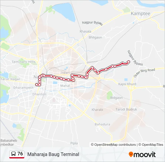 76 Bus Line Map