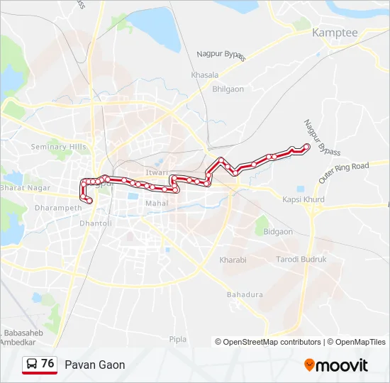 76 Bus Line Map