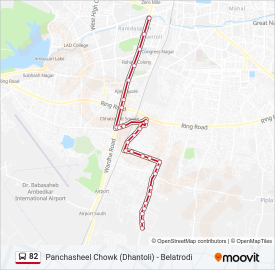 82 Bus Line Map