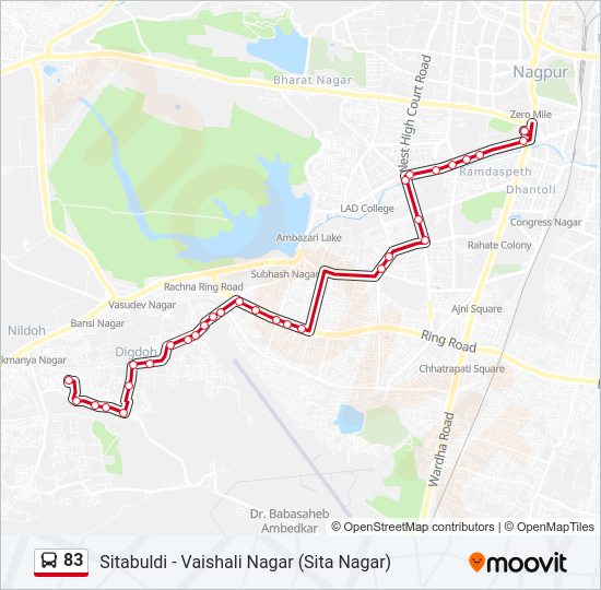 83 Bus Line Map