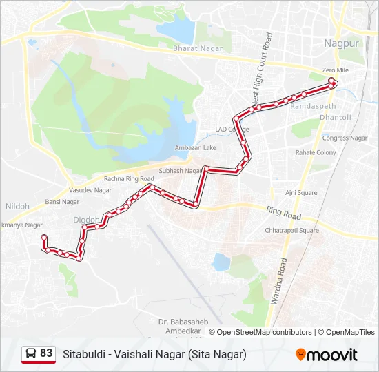 83 Bus Line Map