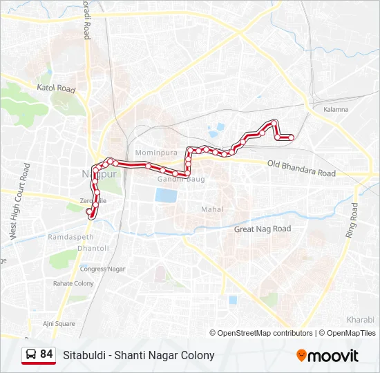 84 Bus Line Map
