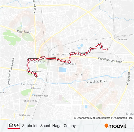 84 Bus Line Map