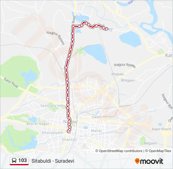 103 Bus Line Map