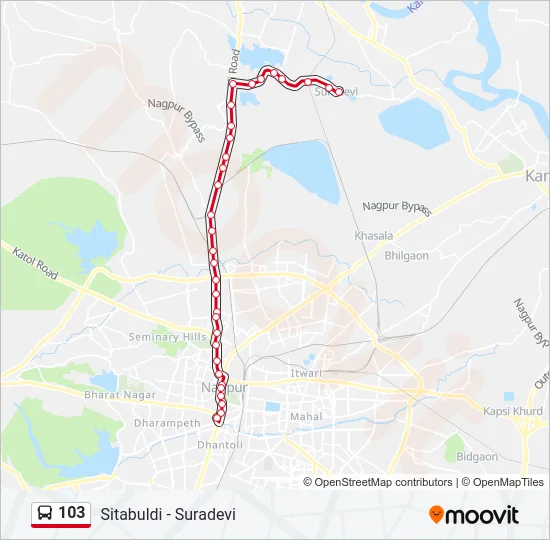 103 Bus Line Map