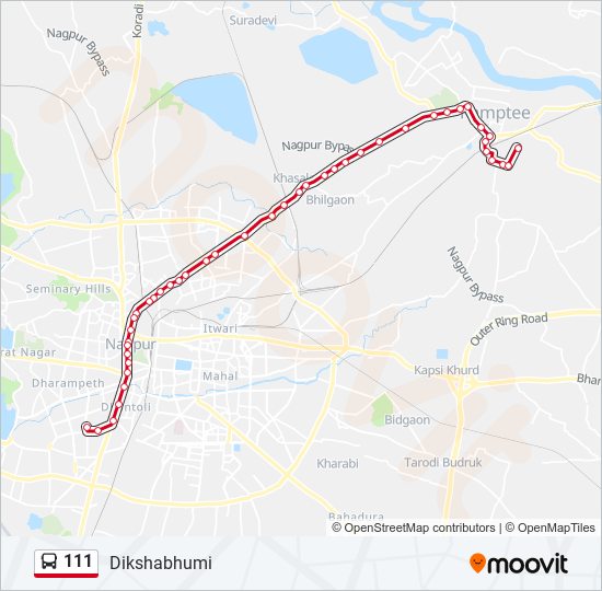 111 bus Line Map